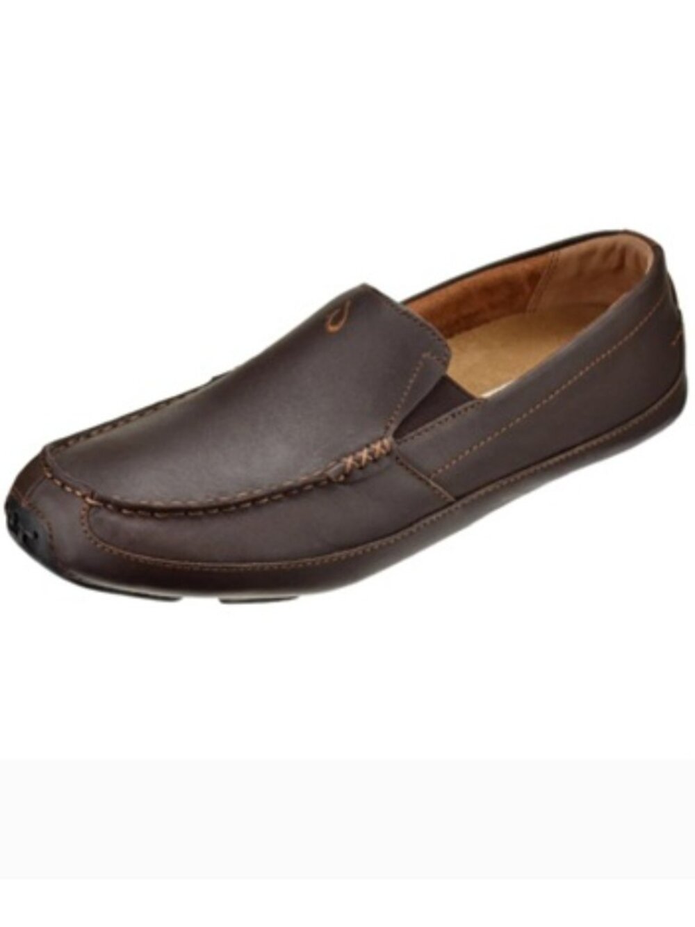 OLUKAI Moloa Men’s Size 10.5 Brown Leather Casual Loafers